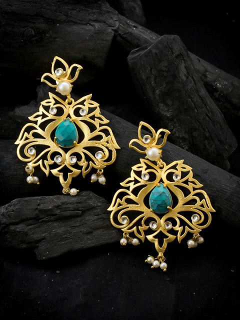 

Silvermerc Designs Gold-Toned & White Classic Studs