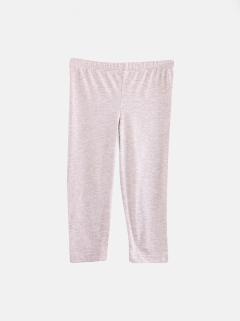 

Beebay Girls Beige Solid Ankle-Length Leggings
