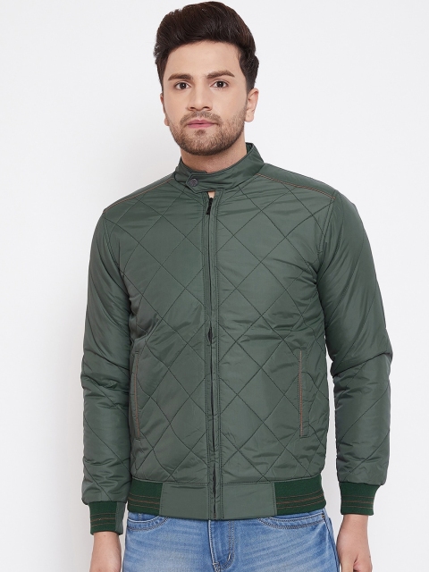 

Spirit Men Green Solid Windcheater Bomber