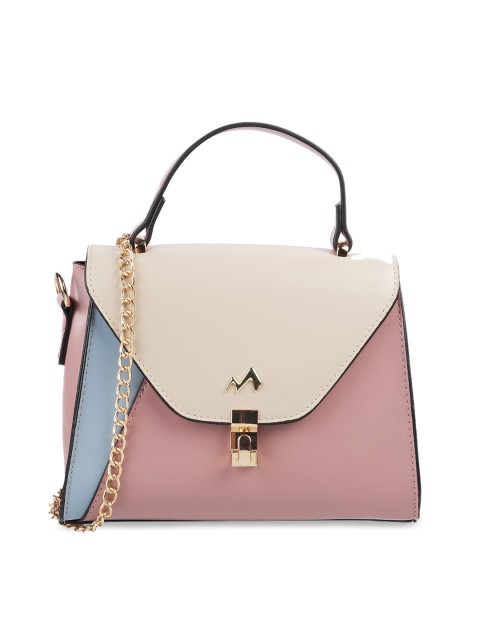 

Metro Pink & Beige Colourblocked Handheld Bag