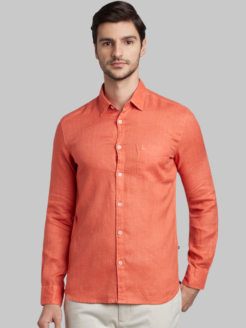 

Parx Men Orange Slim Fit Solid Casual Shirt
