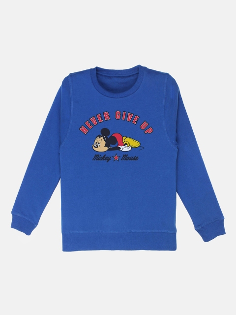 

Kids Ville Boys Blue & Red Mickey & Friends Printed Pullover Sweatshirt