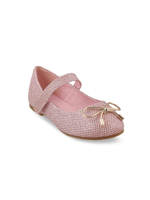 

Mochi Girls Peach-Coloured Embellished Ballerinas