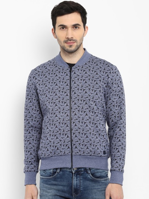 

Parx Men Blue & Black Printed Sweatshirt