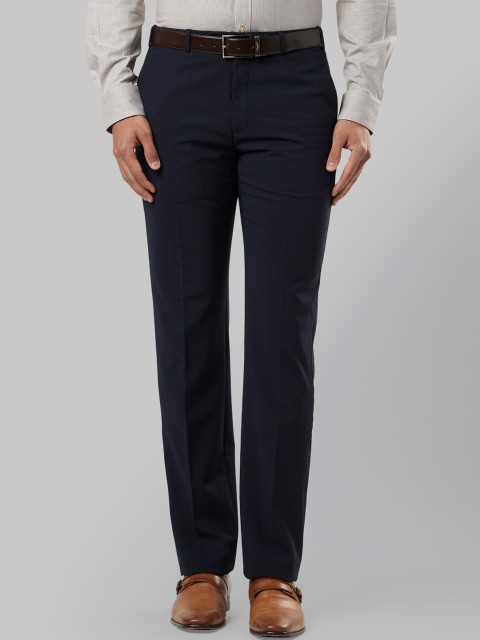 

Raymond Men Navy Blue Regular Fit Solid Formal Trousers