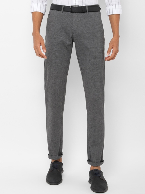 

Allen Solly Men Grey Slim Fit Solid Regular Trousers