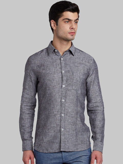 

Parx Men Grey Slim Fit Solid Casual Shirt