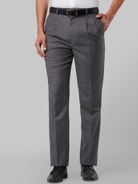 

Raymond Men Grey Regular Fit Solid Formal Trousers