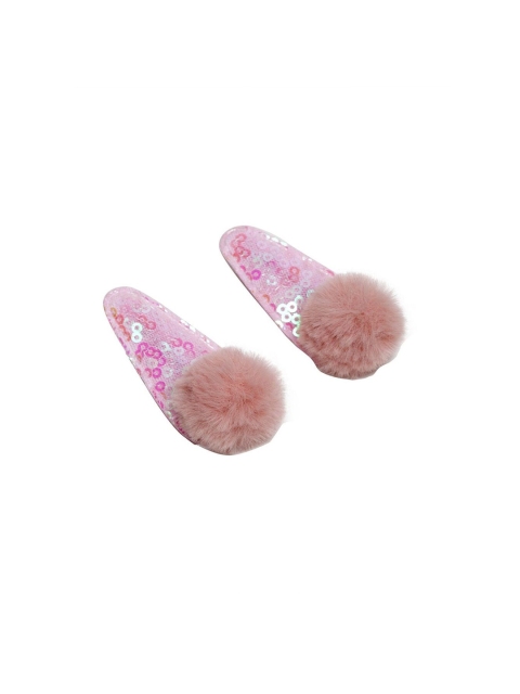

Stoln Girls Peach-Coloured Set of 2 Embellished Alligator Hair Clips
