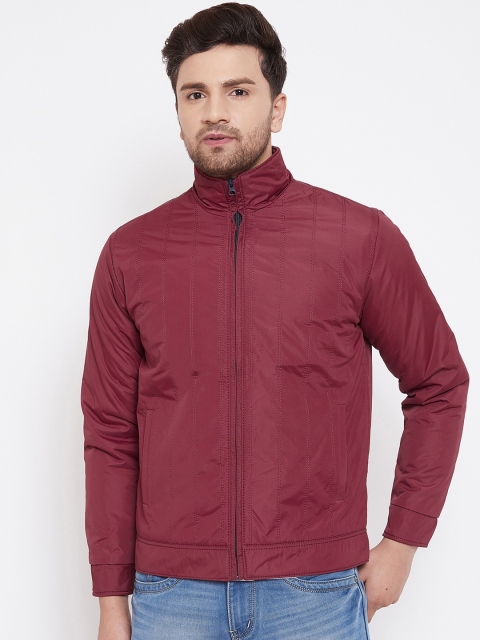 

Spirit Men Maroon Solid Windcheater Padded Jacket