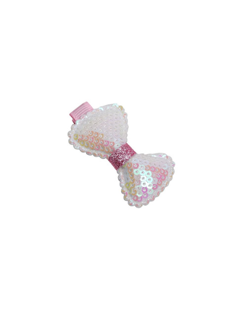 

Stoln Pink Bow Shaped Embellished Alligator Hair Clip