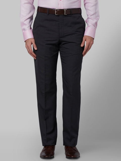 

Park Avenue Men Navy Blue Regular Fit Solid Formal Trousers