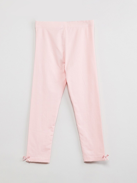 

max Girls Pink Solid Ankle-Length Leggings