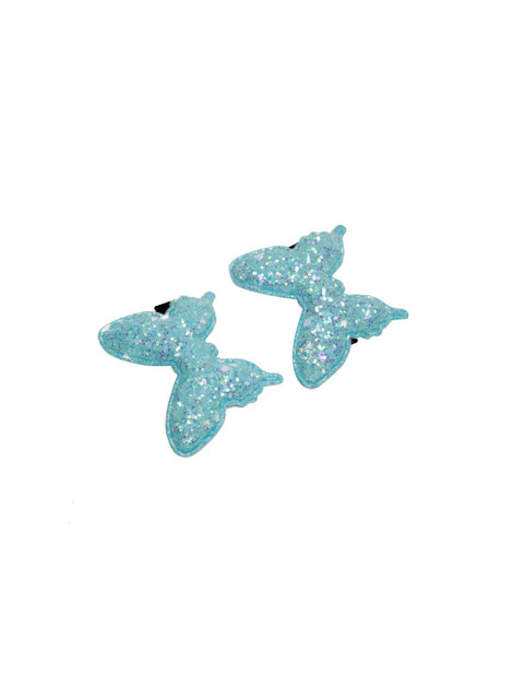 

Stoln Girls Turquoise Blue Set of 2 Embellished Alligator Hair Clips