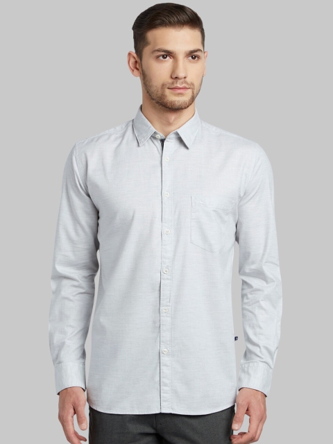 

Parx Men Grey Slim Fit Solid Casual Shirt