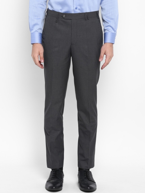 

Park Avenue Men Grey Regular Fit Solid Formal Trousers