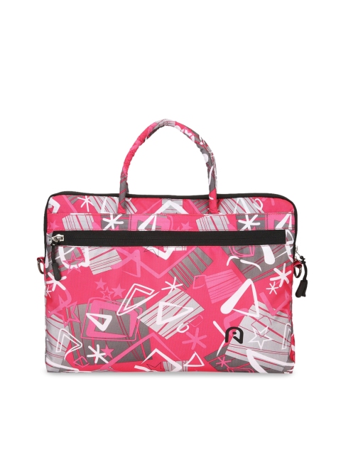 

Indiamigo Unisex Pink & White Printed Laptop Sleeve