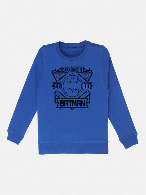

Kids Ville Boys Blue & Black Batman Printed Sweatshirt