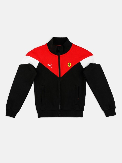 

PUMA Motorsport Boys Black & Red Colourblocked Scuderia Ferrari Race Kid's Track Top