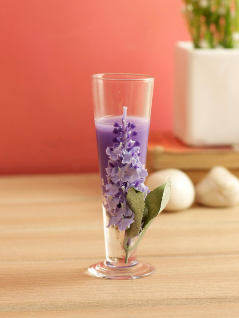 

WISHTANK Purple Pilsner Glass Shaped Candle Holder