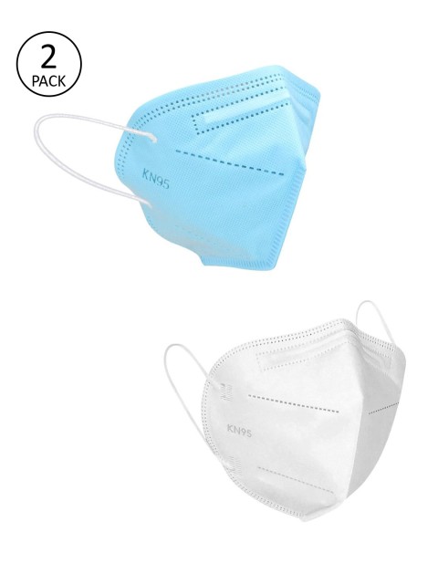 

OOMPH Adults Pack of 2 Reusable Anti-Pollution 5-Layers Valved KN95 Masks, Blue
