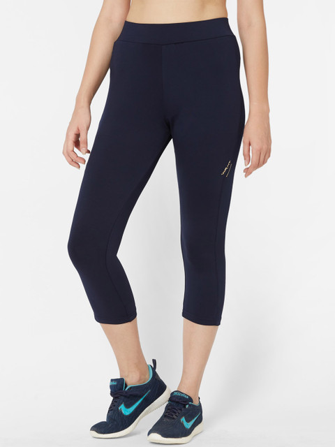 

Sweet Dreams Women Navy Blue Solid 3/4th Sports Tights