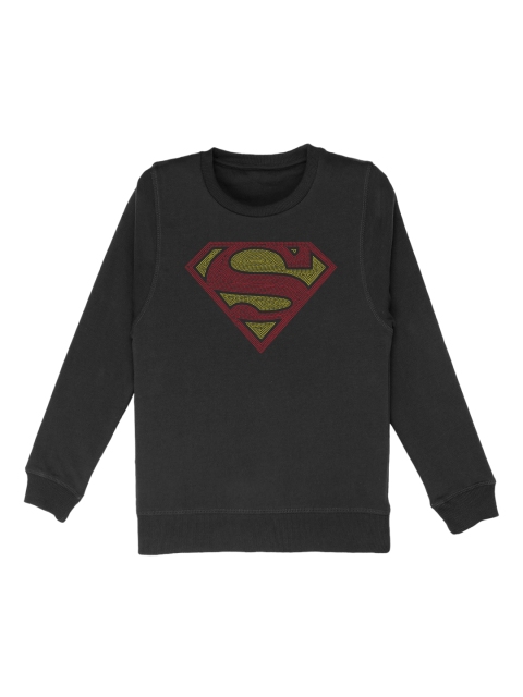 

Kids Ville Boys Black Superman Printed Sweatshirt