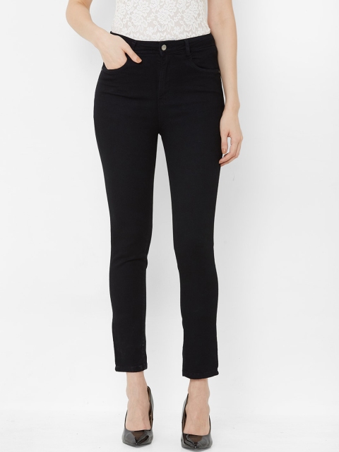 

Kraus Jeans Women Black Straight Fit High-Rise Clean Look Jeans