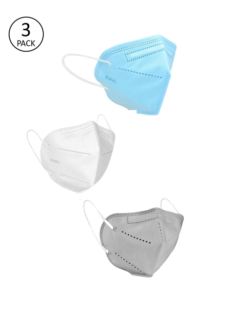 

OOMPH Adults Pack of 3 Reusable Anti-Pollution 5-Layers Valved KN95 Masks, Blue