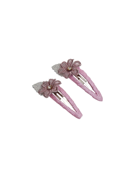 

Stoln Set Of 2 Pink Embellished Tic Tac Hair Clips