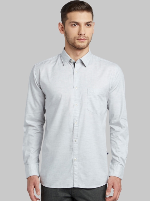 

Parx Men Grey Slim Fit Solid Casual Shirt