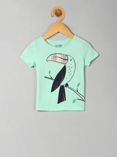 

GAP Boys Sea Green Printed Round Neck T-shirt