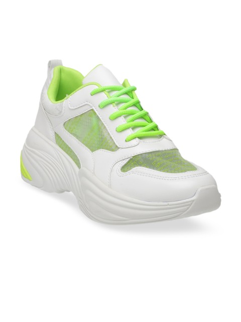 

Carlton London sports Women White Memory Foam Sneakers