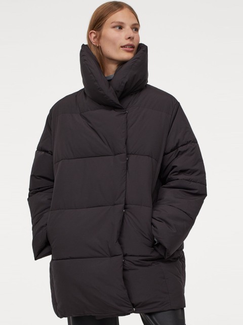 

H&M Women Black Puffer Jacket