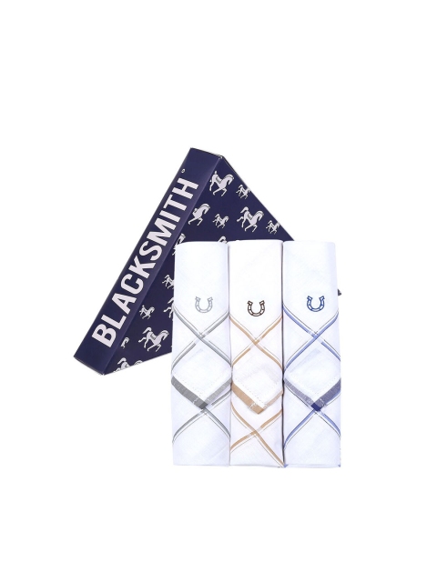 

Blacksmith Men Pack Of 9 White Patterned Handkerchief Accessory Gift Set