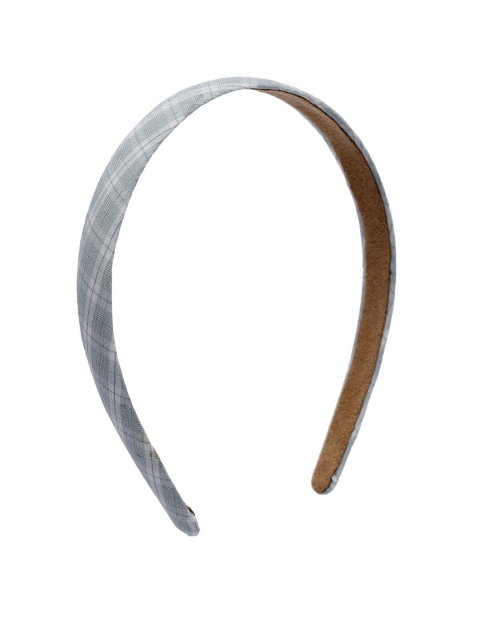 

Stoln Girls Grey & Off-White Checked Hairband