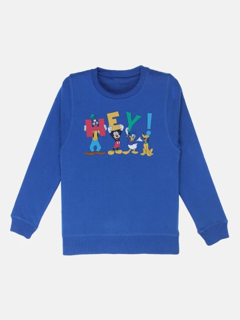 Kids Ville Boys Blue Mickey & Friends Print Sweatshirt