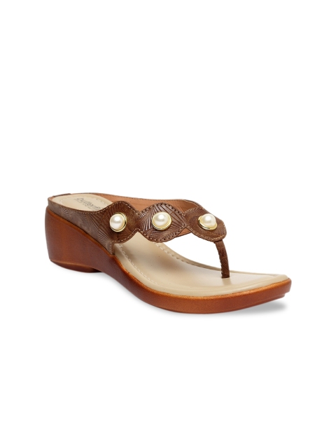

Butterflies Women Brown Embellished Heels