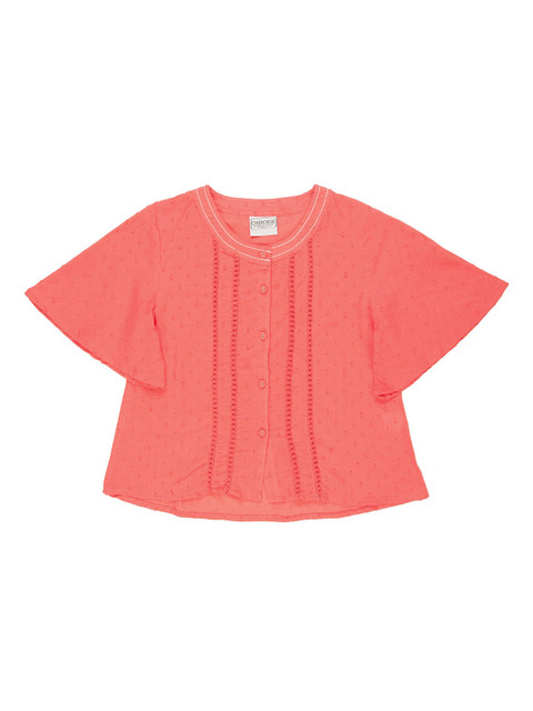 

Cherokee Girls Orange Solid A-Line Top
