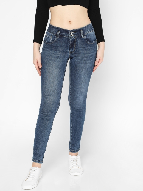 

Deal Jeans Women Blue Slim Fit High-Rise Clean Look Jeans