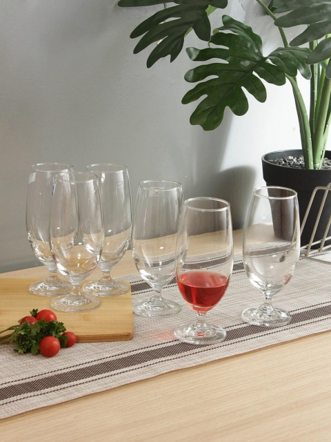 

Ocean Set Of 6 Transparent Solid Juice Glasses