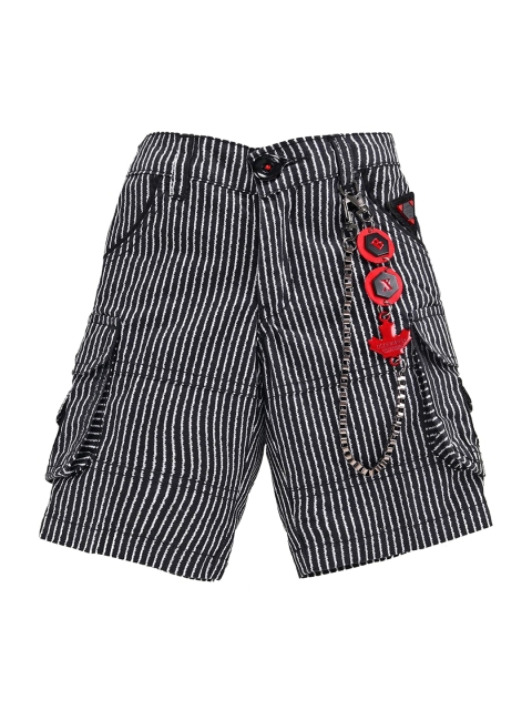 

Noddy Boys Black Striped Regular Fit Regular Shorts