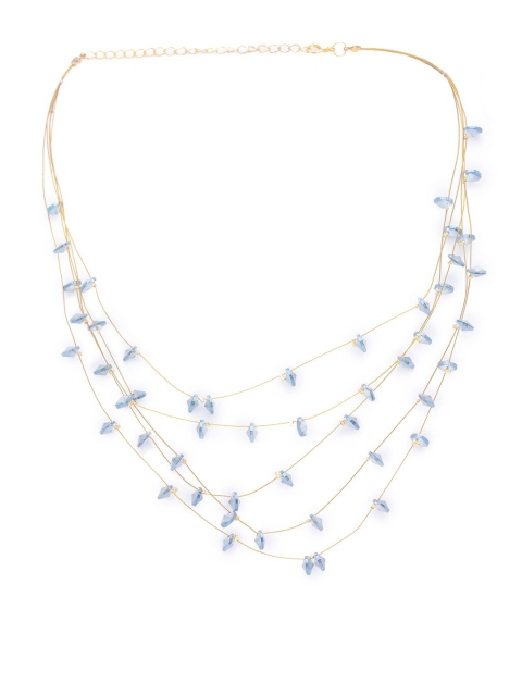 

Globus Blue & Gold-Plated Layered Statement Necklace