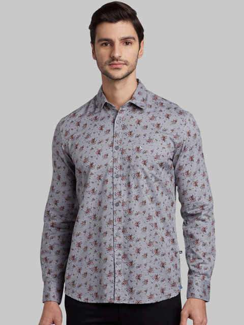 

Parx Men Red & Grey Slim Fit Printed Casual Shirt