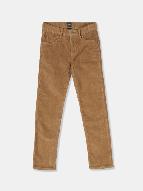 

GAP Boys Camel Brown Slim Fit Corduroy Trousers