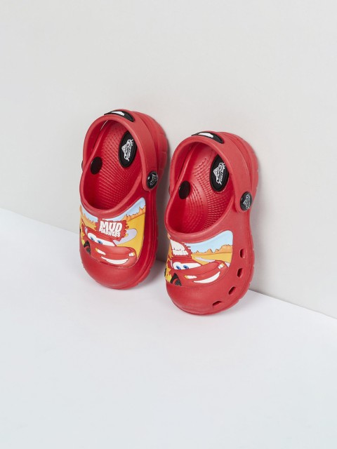 

max Boys Red Cars Printed Clogs