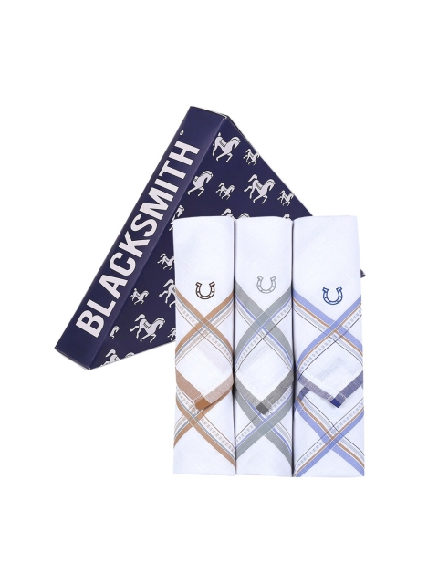 

Blacksmith Men Pack Of 9 White Patterned Handkerchief Accessory Gift Set
