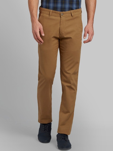 

Parx Men Khaki Brown Tapered Fit Solid Regular Trousers