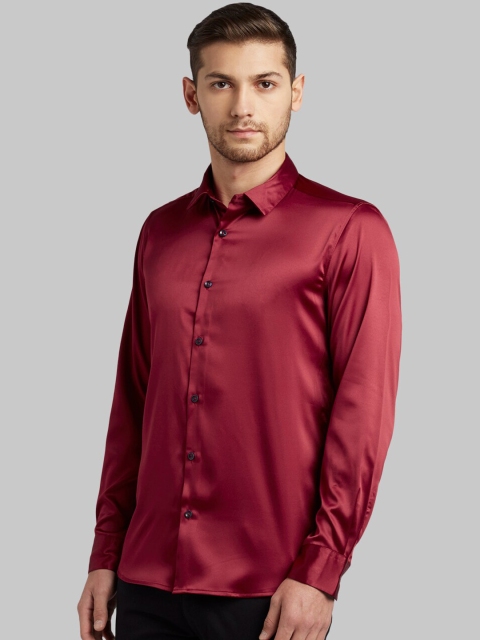 

Parx Men Red Slim Fit Solid Casual Shirt