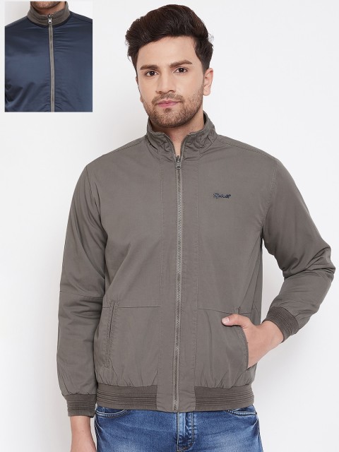 

Spirit Men Grey Solid Reversible Bomber